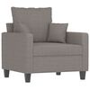 vidaXL Sofa Chair with Footstool Taupe 23.6" Fabric