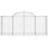 vidaXL Gabion Basket Set of 11 Silver Galvanized Iron Large