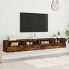 vidaXL TV Wall Cabinet Set of 2 Smoked Oak Engineered Wood