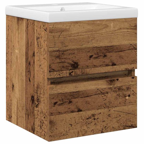 vidaXL Sink Cabinet Black oak 41 x 39 x 62 cm Engineered wood