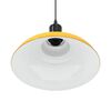 vidaXL Pendant Lamp Gloss Yellow Metal Medium Pendant Lamp Circular