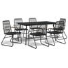 vidaXL Garden Dining Set Black