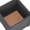 vidaXL Planter Set of 2 Gray Solid Pinewood Medium Durable Planter