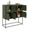 vidaXL Sideboard Olive green Cold-rolled steel 39.6 x 15.4 x 42.1 in