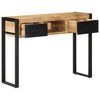 vidaXL Console Table Natural wood and black Solid mango wood, metal frame