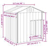 vidaXL Dog House Anthracite Galvanized steel 46.1 x 40.6 x 48.4 in Locks