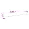 vidaXL Curtain Rail White Aluminum 24-41 inches length Extendable
