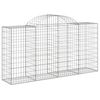vidaXL Gabion Basket Set of 50 Silver Galvanized Iron Extra Large