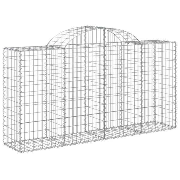 vidaXL Gabion Basket Set of 50 Silver Galvanized Iron Extra Large