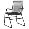 vidaXL Garden Chair Set of 4 Black