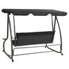 vidaXL Swing Bench Anthracite PVC-coated fabric, powder-coated steel