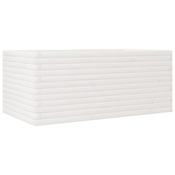 vidaXL Garden Planter White Solid pinewood Large Durable