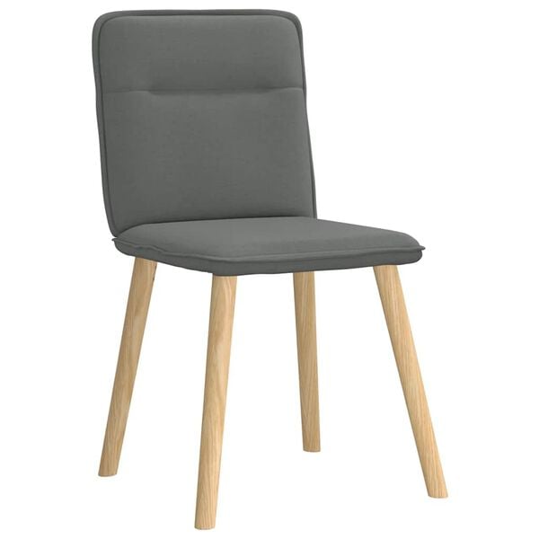 vidaXL Dining Chair Set of 6 Dark Grey