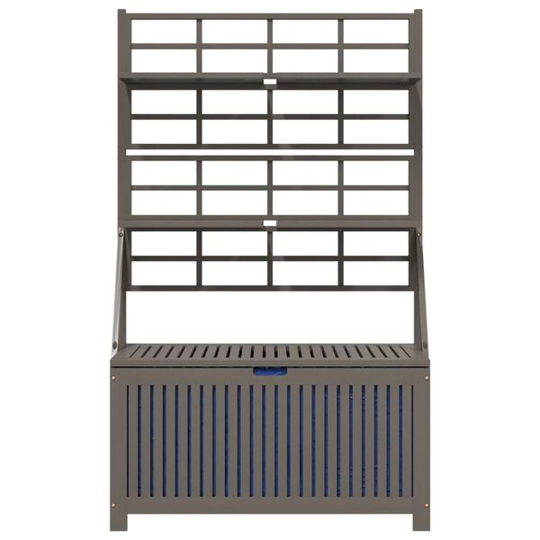 vidaXL Storage Box Grey Solid Acacia wood Large Storage Box