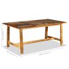 vidaXL Dining Table Multicolored Reclaimed Wood Large Industrial