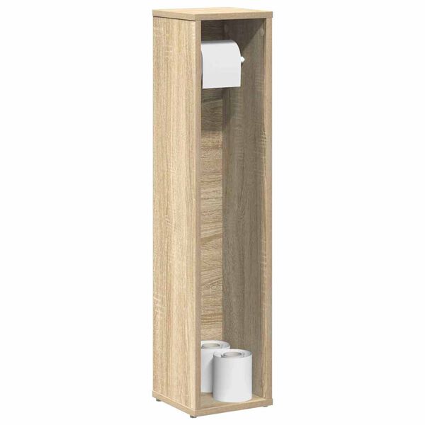 vidaXL Bathroom Cabinet Sonoma oak Engineered wood Slim Bathroom Cabinet