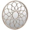vidaXL Mirror Sand Iron, Glass Medium Decorative Inlays Mirror Round