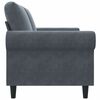 vidaXL 2-seater Sofa Dark Gray Velvet (100% polyester), Metal, Foam