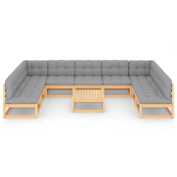 vidaXL Garden Lounge Set Pinewood Solid pinewood Standard Durable