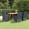 vidaXL 7 Piece Patio Dining Set Dark Gray