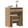 vidaXL Dressing Table with Drawer artisan oak 23.6" x 15.7" x 29.5