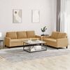 vidaXL Sofa Set Brown Velvet (100% polyester), metal, textilene, plywood