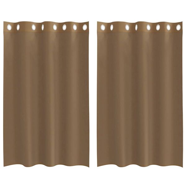 vidaXL Voile Curtains with Grommets 2 pcs Light Brown