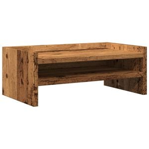 vidaXL Monitor Stand Old Wood 16.5x9.4x6.3" Engineered Wood