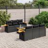 vidaXL Garden Sofa Set Black