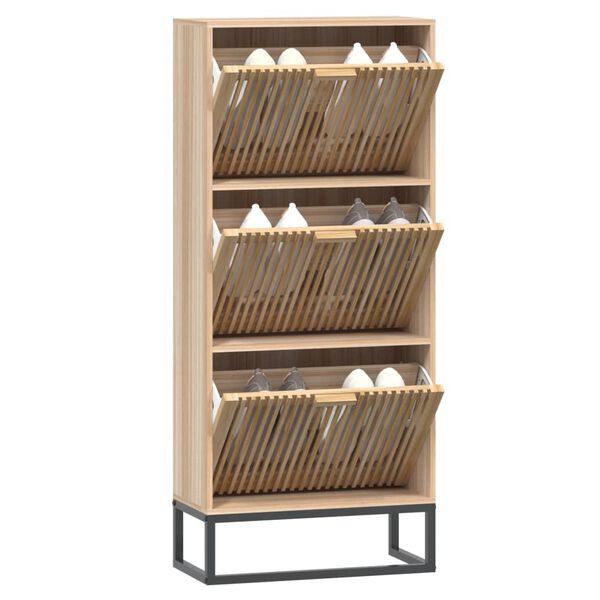 vidaXL Shoe Cabinet Engineered wood Standard Shoe Cabinet Rectangular