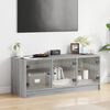 vidaXL TV Cabinet Grey Sonoma Engineered wood, glass Medium TV Cabinet