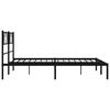 vidaXL Bed Frame Black Powder-coated steel Full Bed Frame Rectangular