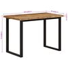 vidaXL Dining Table 43.3"x21.7"x29.5" Solid Wood Mango