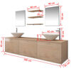 vidaXL Bathroom Cabinet Beige Engineered wood Large Bathroom Cabinet