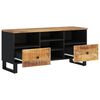 vidaXL TV Cabinet Natural wood grains, black