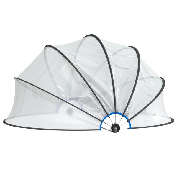 vidaXL Pool Dome Transparent PVC, Fiberglass Large Collapsible