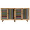 vidaXL Sideboard Natural wood grain with multicolor accents on doors