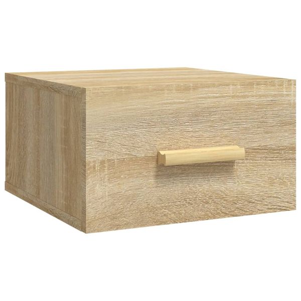vidaXL Wall-Mounted Bedside Cabinet Sonoma Oak Engineered Wood