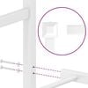 vidaXL Bed Frame White Powder-coated steel 42 x 80 in Bed Frame
