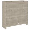 vidaXL Storage Cabinet with Door Light Grey 100 x 36 x 102 cm Rattan