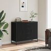 vidaXL Sideboard Black Engineered wood and metal Sideboard Rectangular