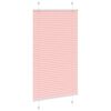 vidaXL Pleated Blind Pink 100% polyester 27.6 x 59.1 in