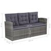 vidaXL Sofa Set Grey and Dark Grey