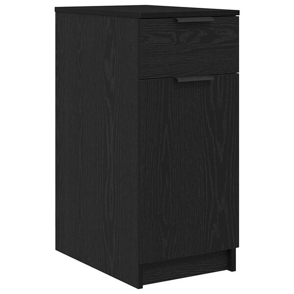 vidaXL Desk Cabinet Black oak 33 x 50 x 75 cm Engineered wood
