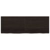 vidaXL Bathroom Countertop Dark Brown 55.1 x 19.7 x (0.8-1.6) " Treated Solid Wood