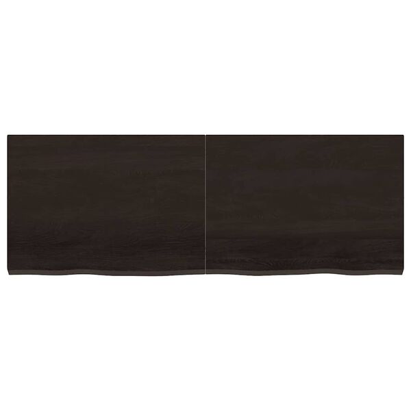 vidaXL Bathroom Countertop Dark Brown 55.1 x 19.7 x (0.8-1.6) " Treated Solid Wood