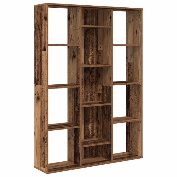 vidaXL Room Divider/Book Cabinet Old Wood 39.4x9.4x55.1" Engineered Wood