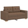 vidaXL Sofa 3 pcs Brown Linen-blend Fabric