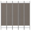 vidaXL 5-Panel Room Divider Anthracite 78.7"x86.6" Fabric