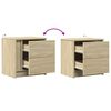 vidaXL Bedside Cabinet Set of 2 Sonoma oak Engineered wood Medium